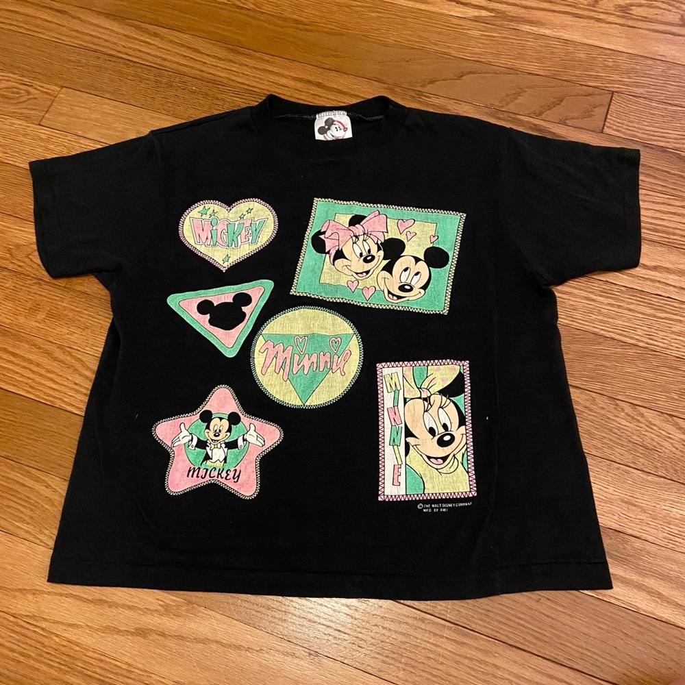 Vintage early-90s Neon Minnie Disney Tee, sz M
